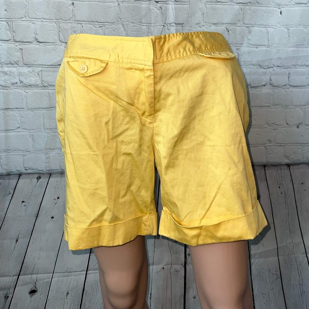 the limited drew fit yellow high waist shorts size 10